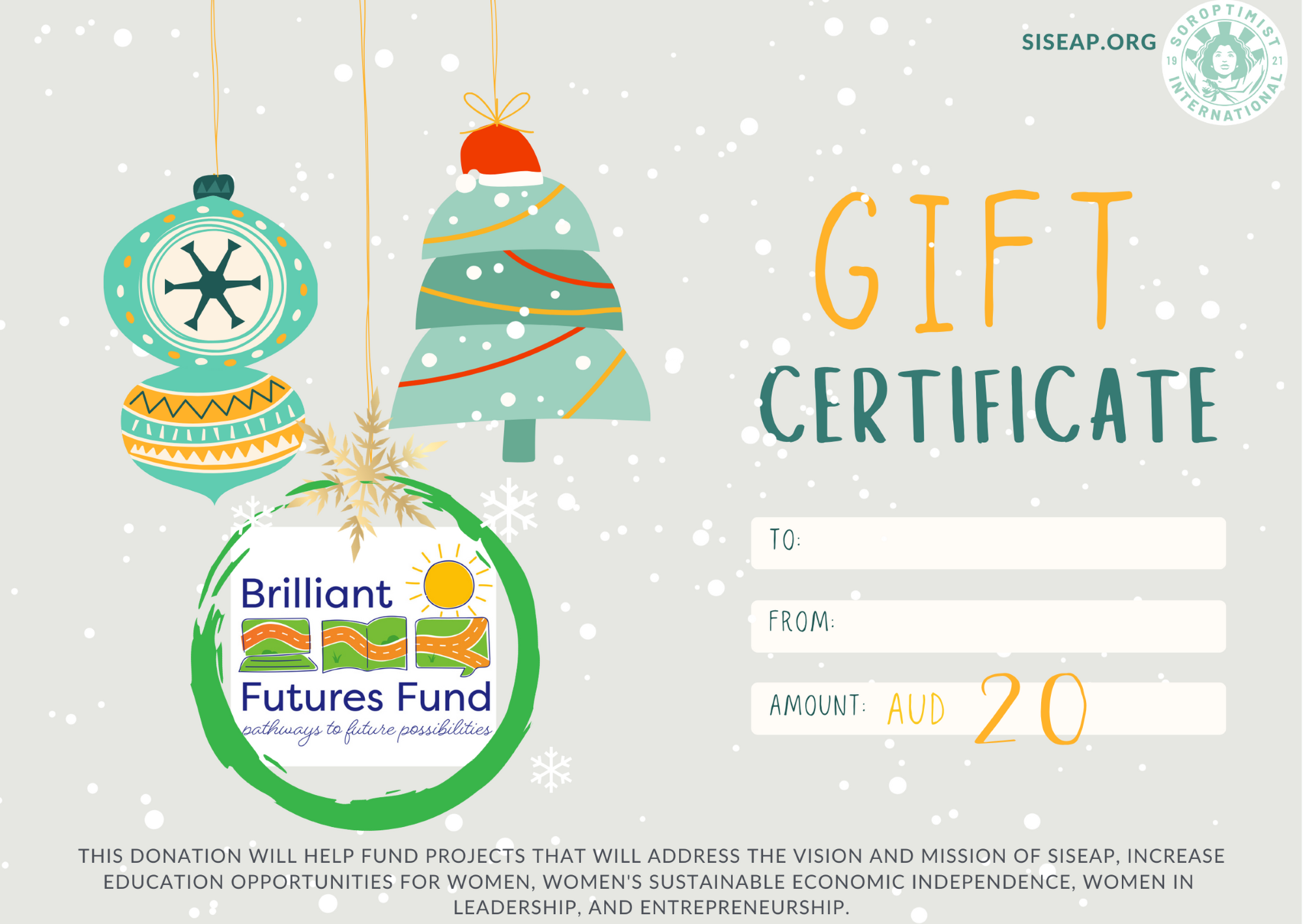 Christmas Gift Certificate - Gift Tree 20.00